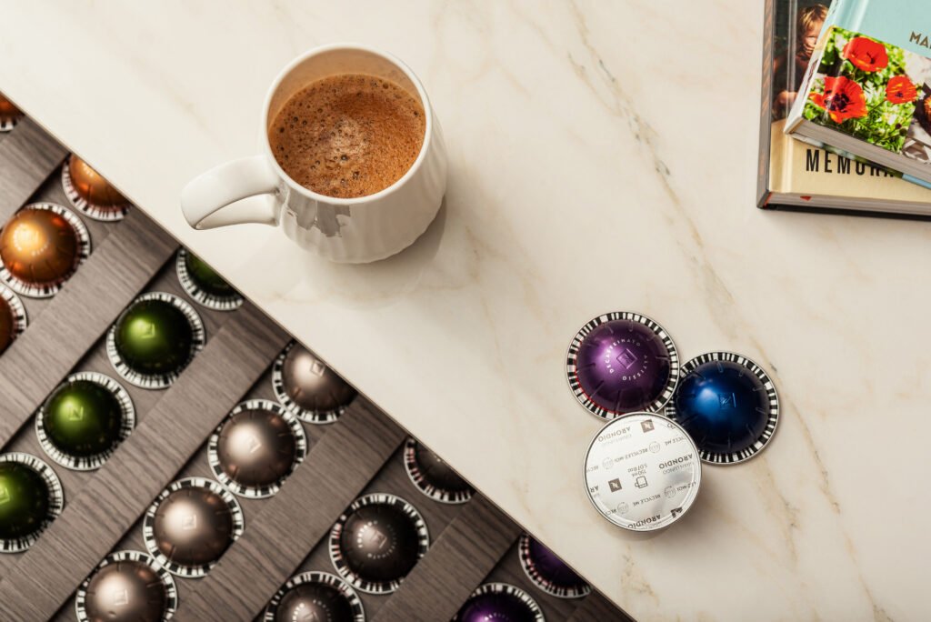 Bespoke Coffee pods drawer by Katie Malik Interior designer Cambridge