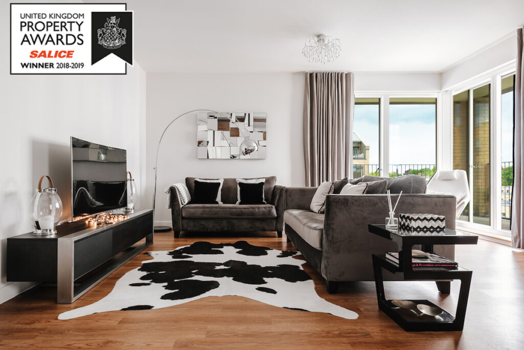 Monochromatic Living Room-Uk Property awards