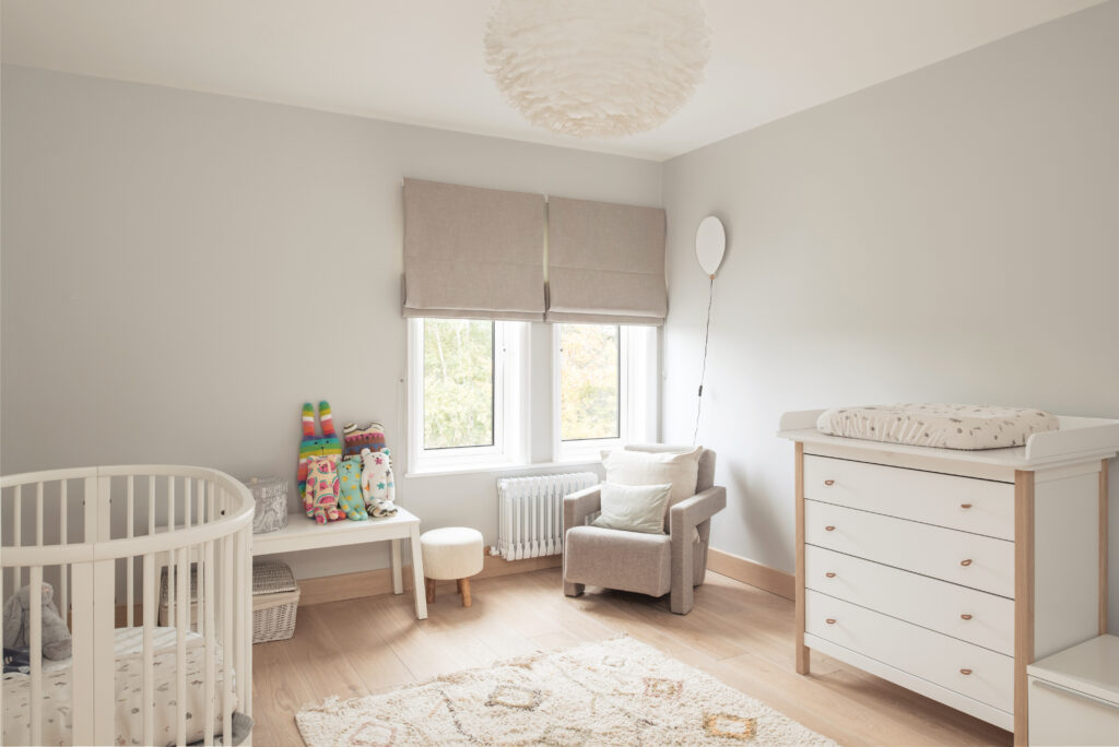 Nursery Room- Scandi style by Katie Malik Interior designer Cambridge