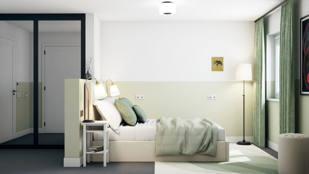 Master Bedroom for a new build in Great Chesterford by Katie Malik Design Studio