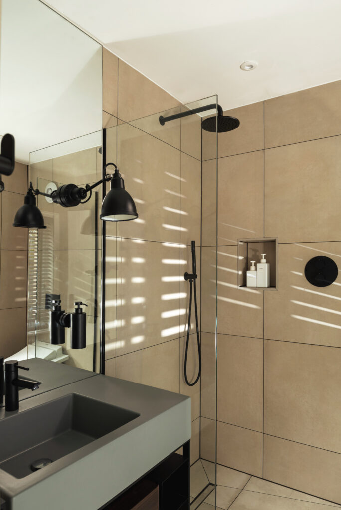 Contemporary Bathroom designed by Katie Malik Design Studio