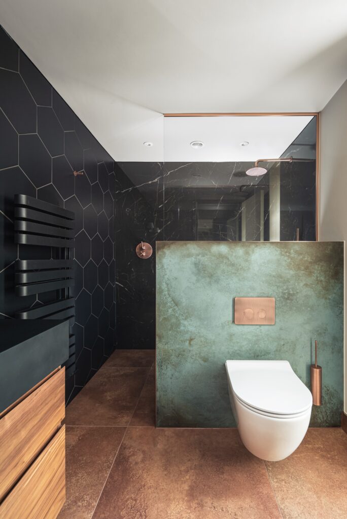 Contemporary Bathroom designed by Katie Malik Design Studio