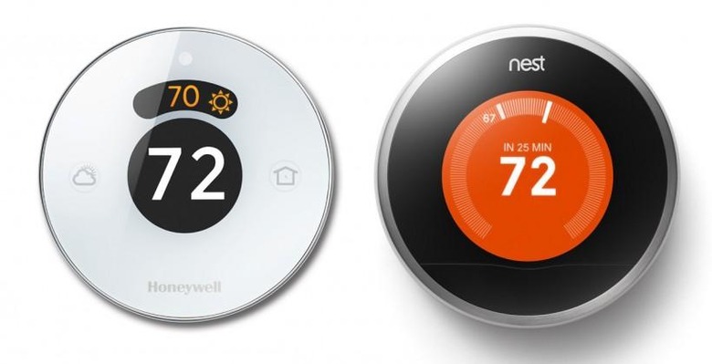 Nest and honeywell thermostats