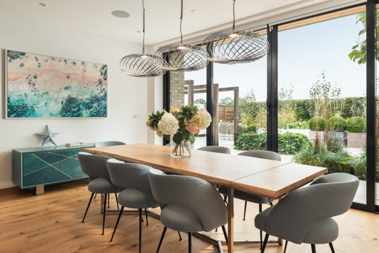 Luxurious living room designed through architect and interior designer collaboration in London home renovation